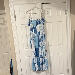Blue Floral Maxi Dress